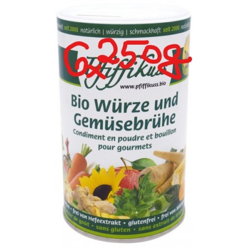 Gourmet-Streuwürz u. Gemüsebrühe Pfiffikuss, 6x 250g