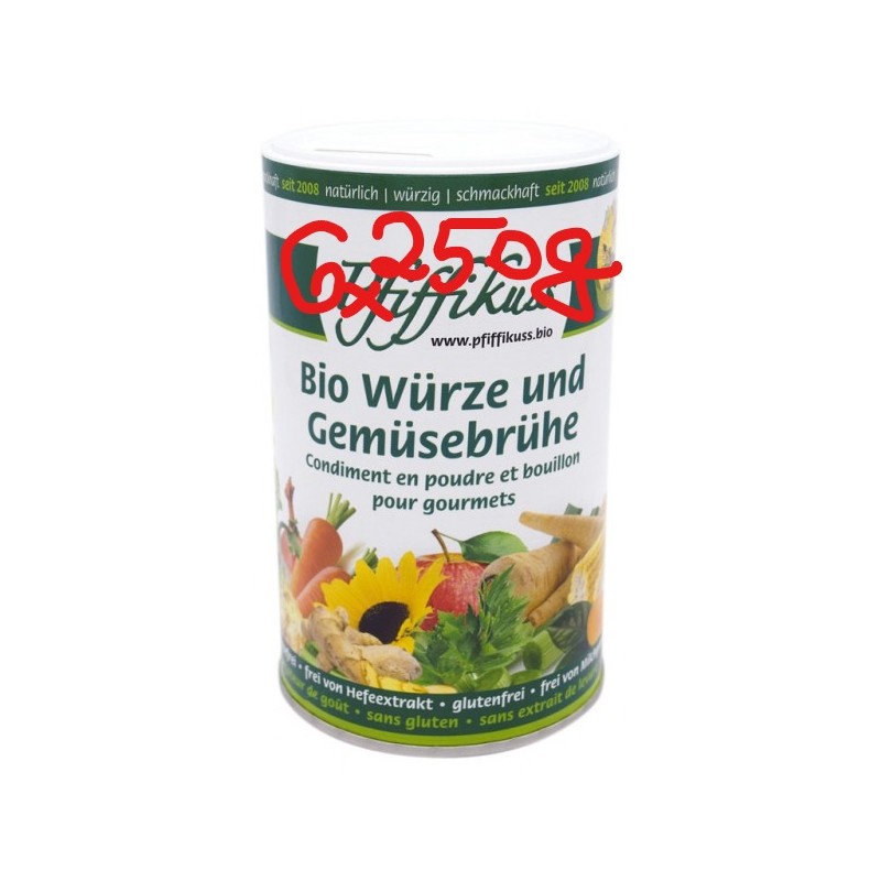 6x 250g Gourmet-Streuwürze u. Gemüsebrühe Pfiffikuss
