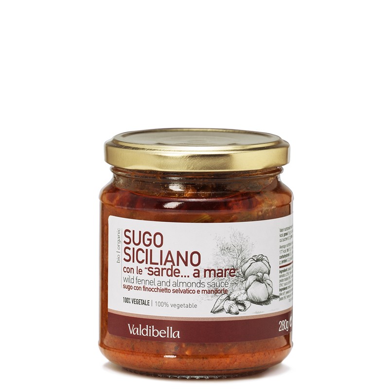 Sugo Siciliano mit Wildfenchel und Mandeln aus Sizilien, 280g